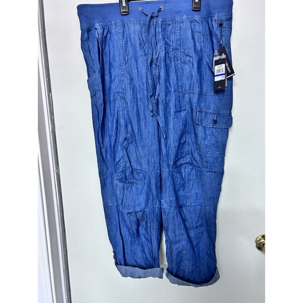 Tommy Hilfiger women's Soft Pant Chambray Blue XL - Picture 2 of 14